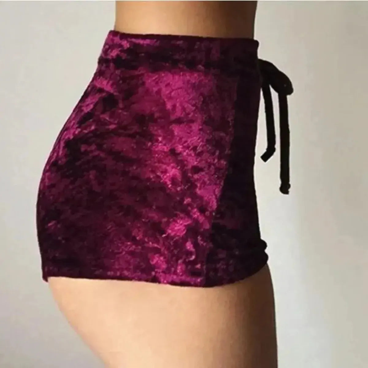 Short en velours chic à cordon-Saylana