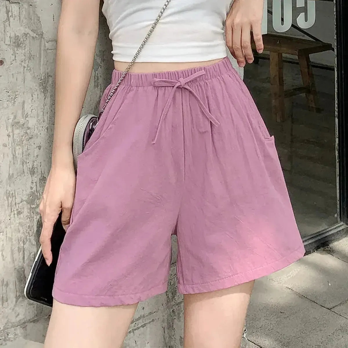 Short femme lin et coton léger-Saylana