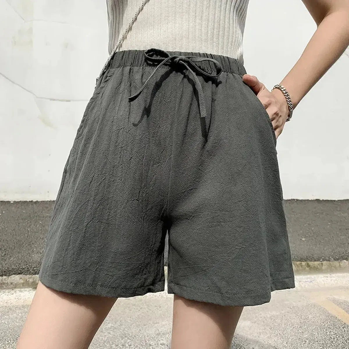 Short femme lin et coton léger-Saylana