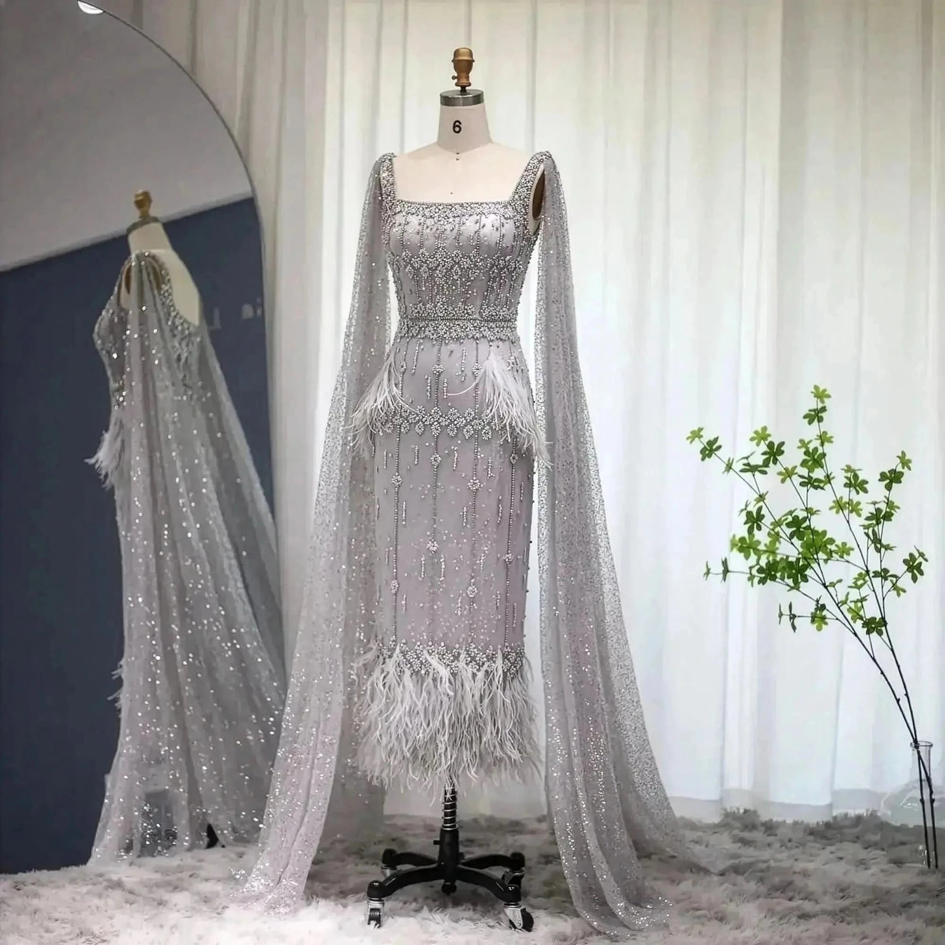 Sirène Grise Luxe à Plumes Sharon Said - Saylana