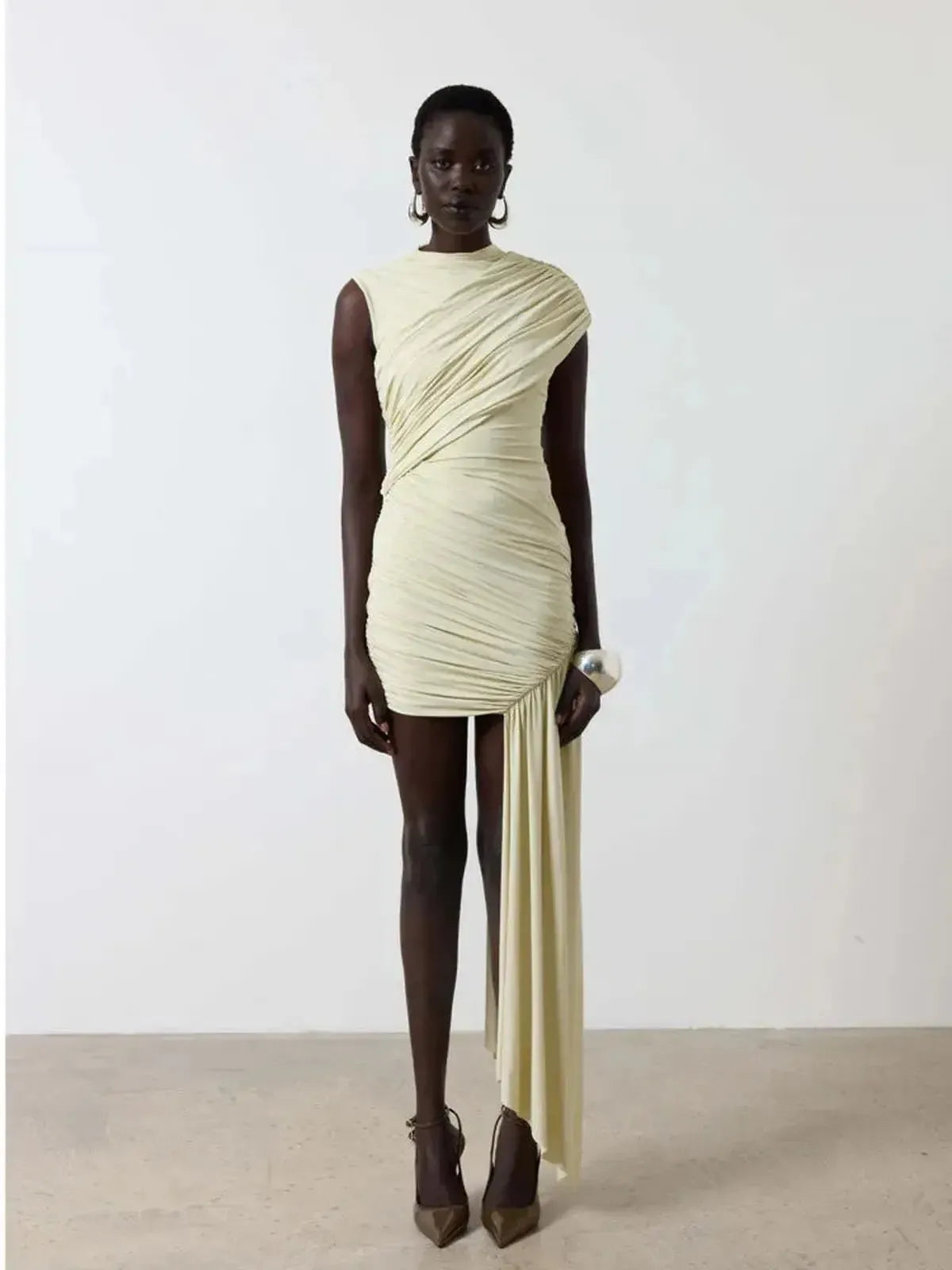 Slim Taille Haute Asymétrique-Saylana