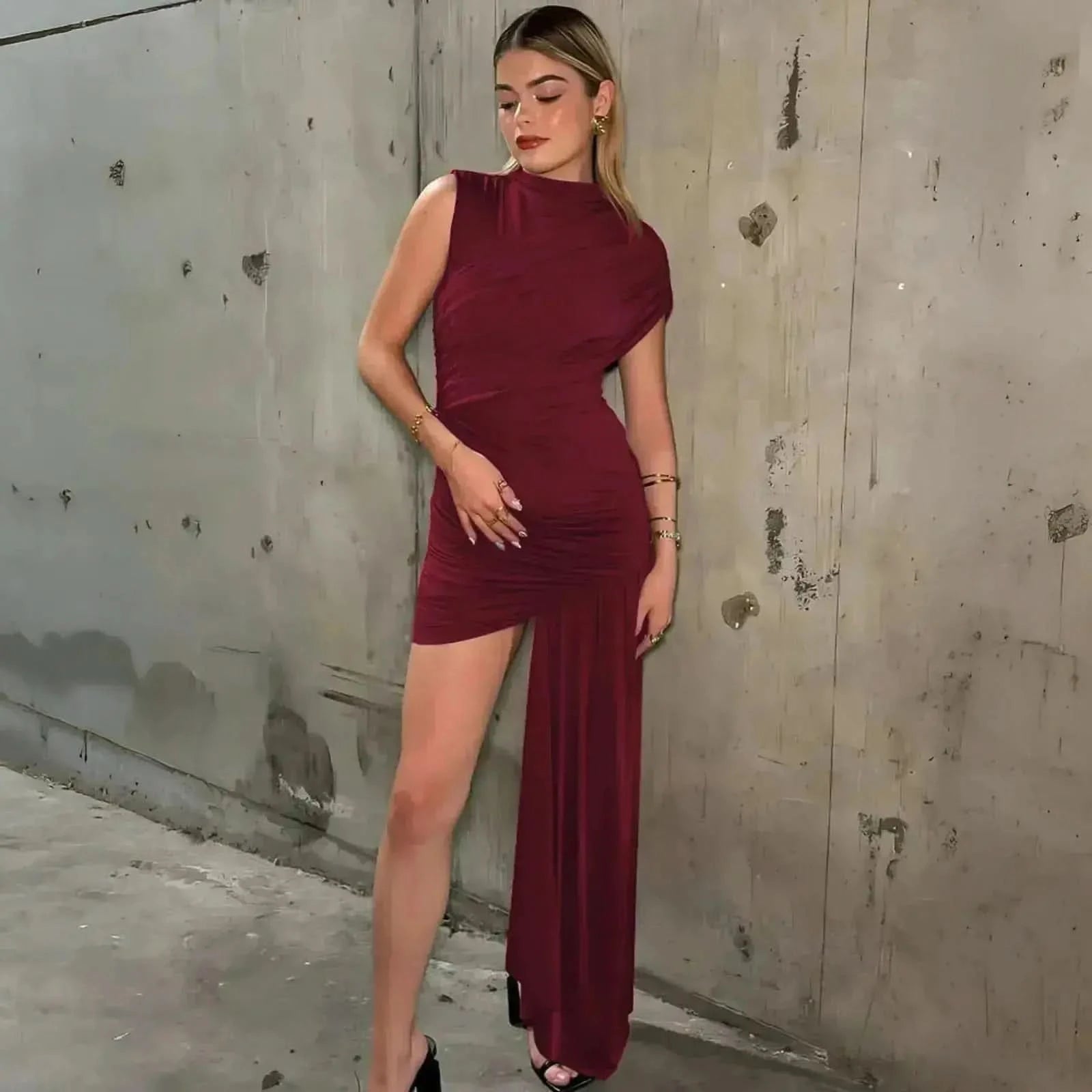 Slim Taille Haute Asymétrique - Saylana