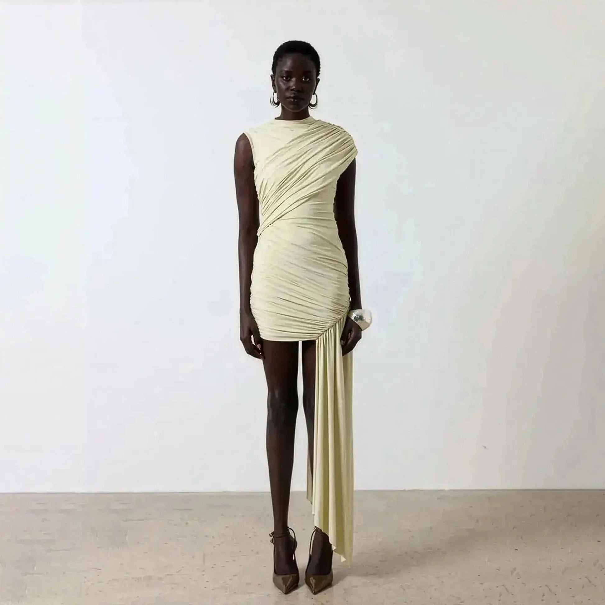 Slim Taille Haute Asymétrique - Saylana