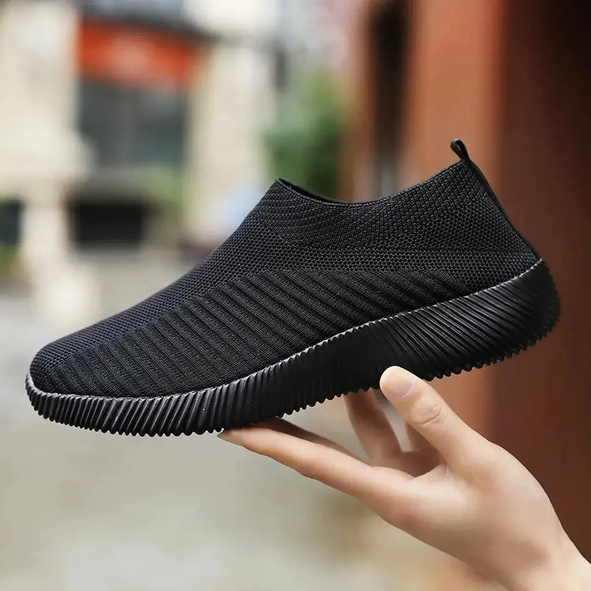 Sneakers Basses Respirantes en Maille-Saylana