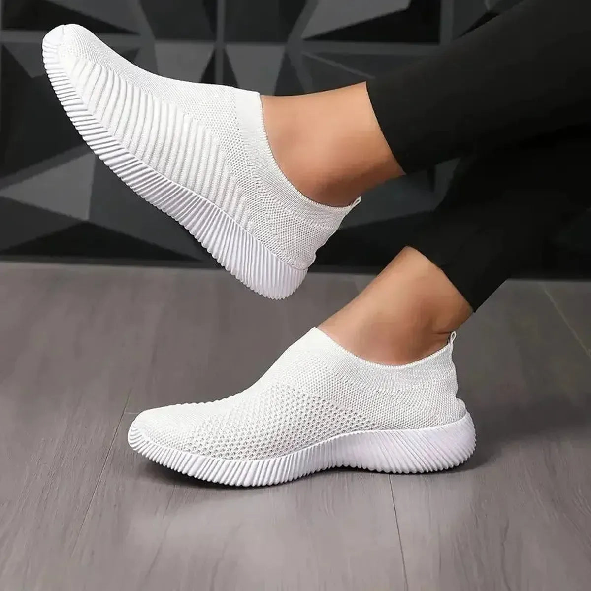 Sneakers Basses Respirantes en Maille-Saylana