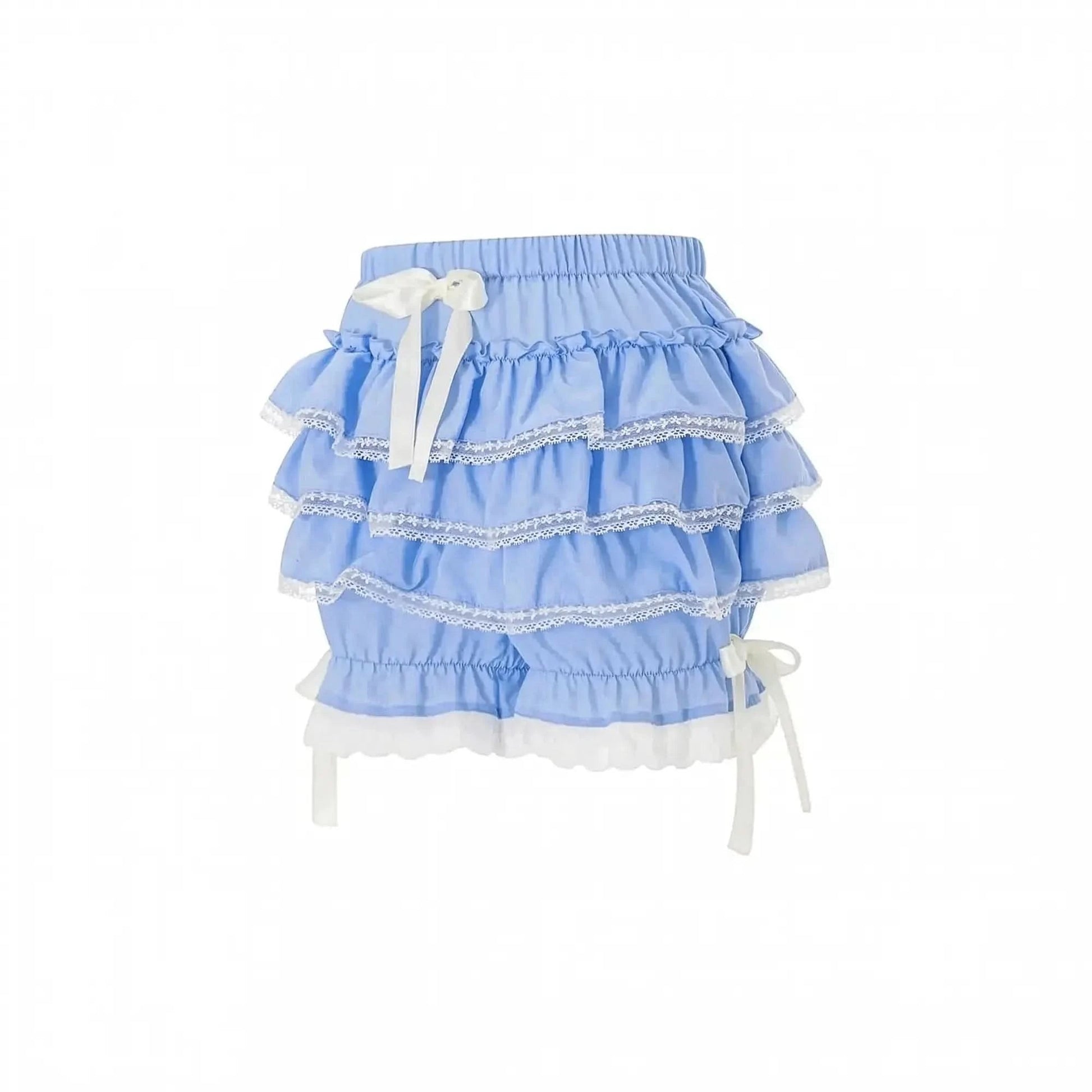 Style bloomers à taille élastique et dentelle - Saylana