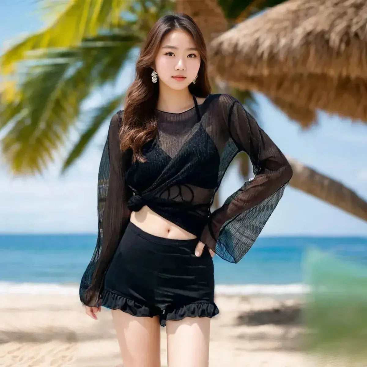 Style Robe Gainant Couleur Unie-Saylana