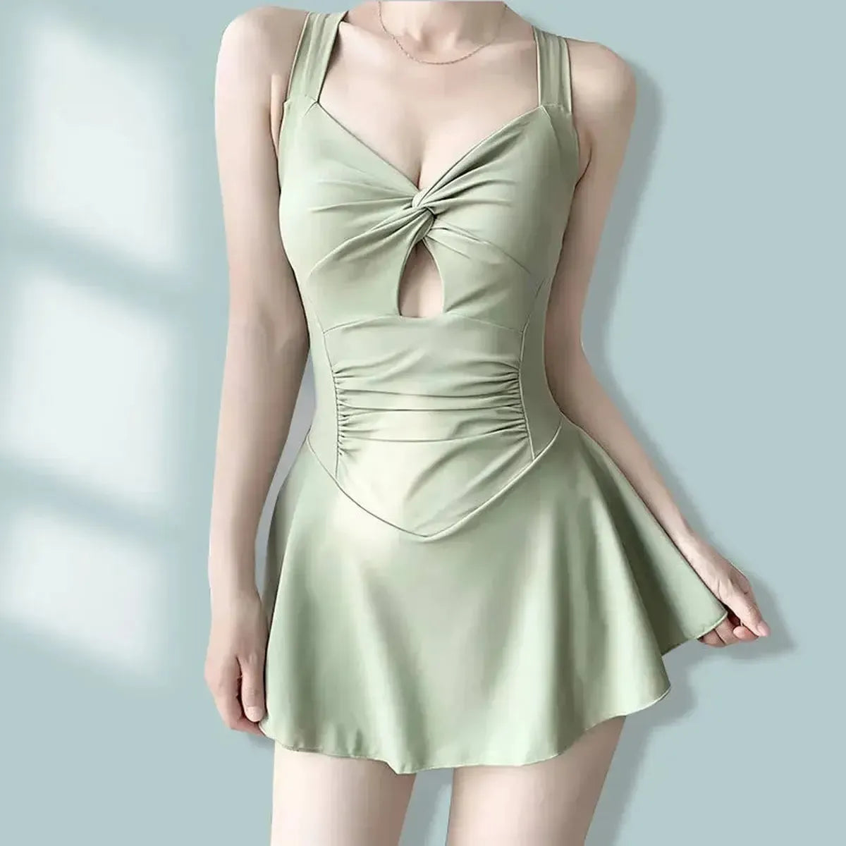 Style Robe Gainant Couleur Unie-Saylana