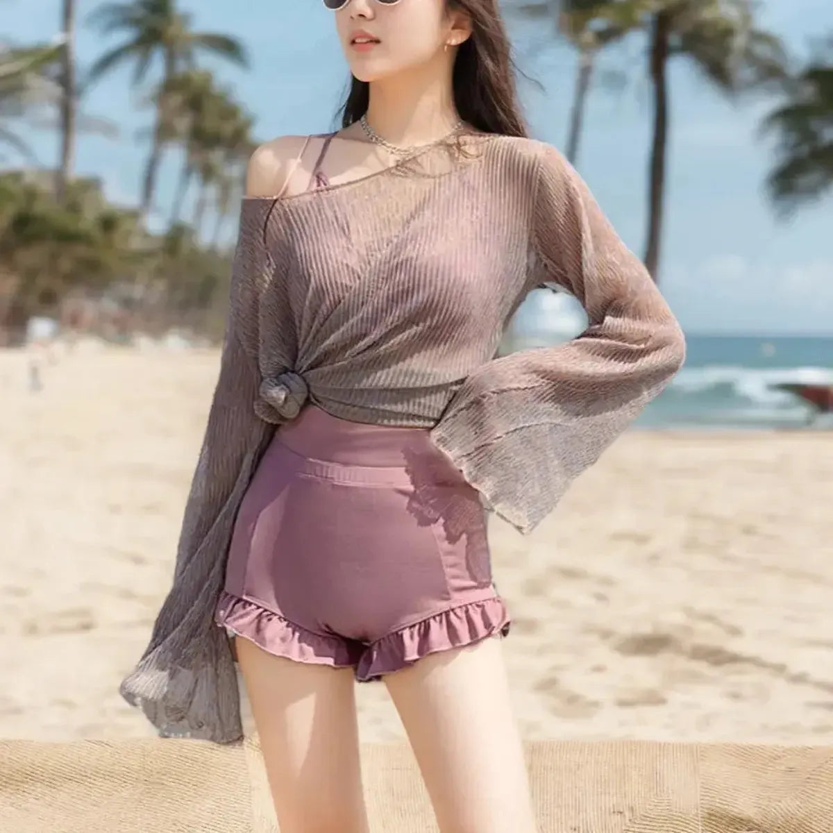 Style Robe Gainant Couleur Unie-Saylana