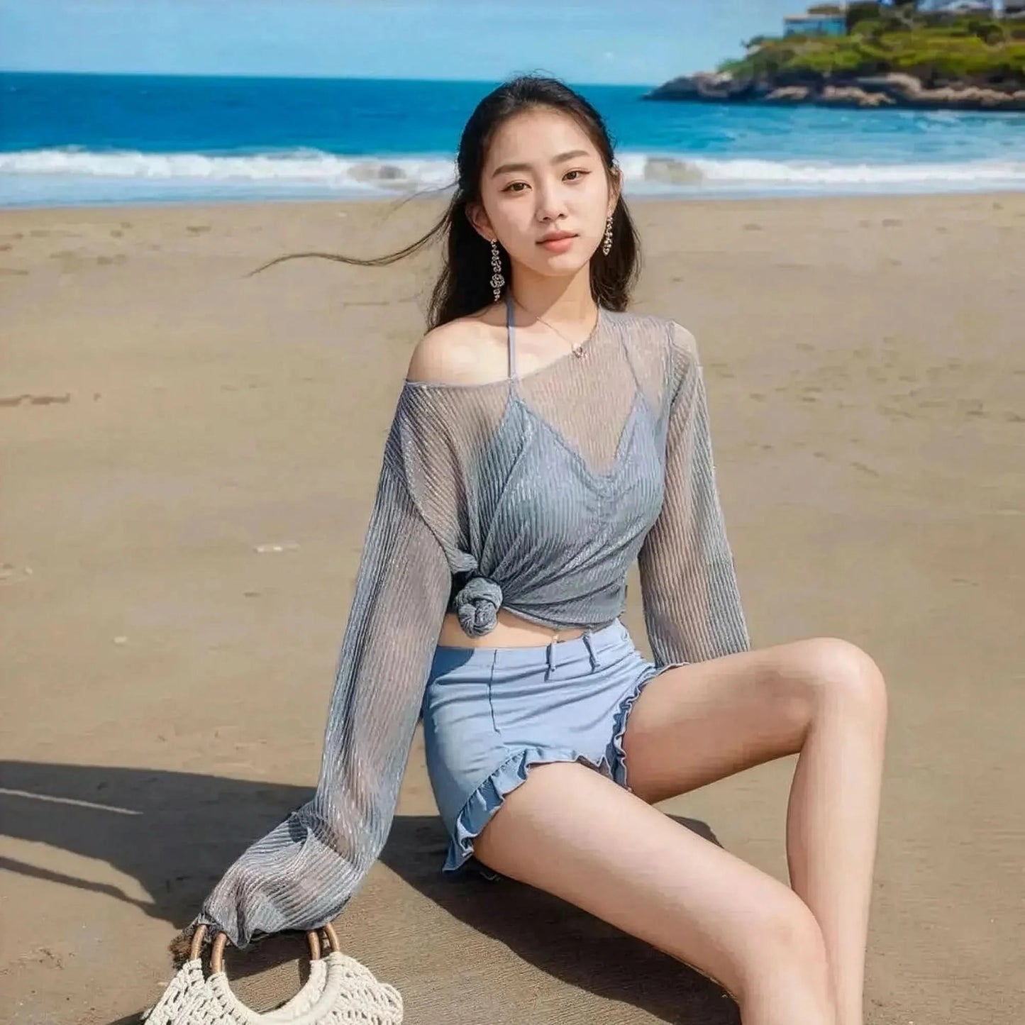 Style Robe Gainant Couleur Unie - Saylana