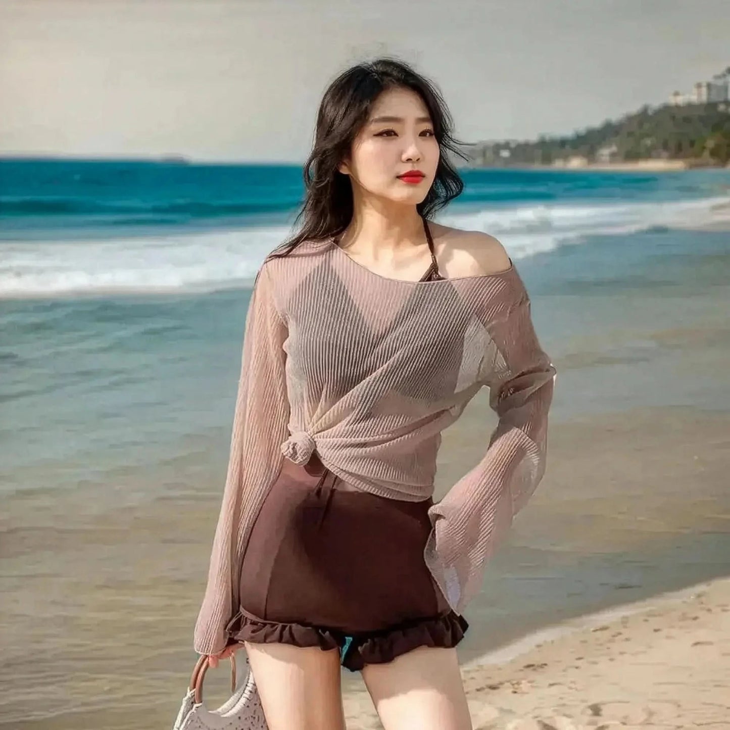 Style Robe Gainant Couleur Unie - Saylana