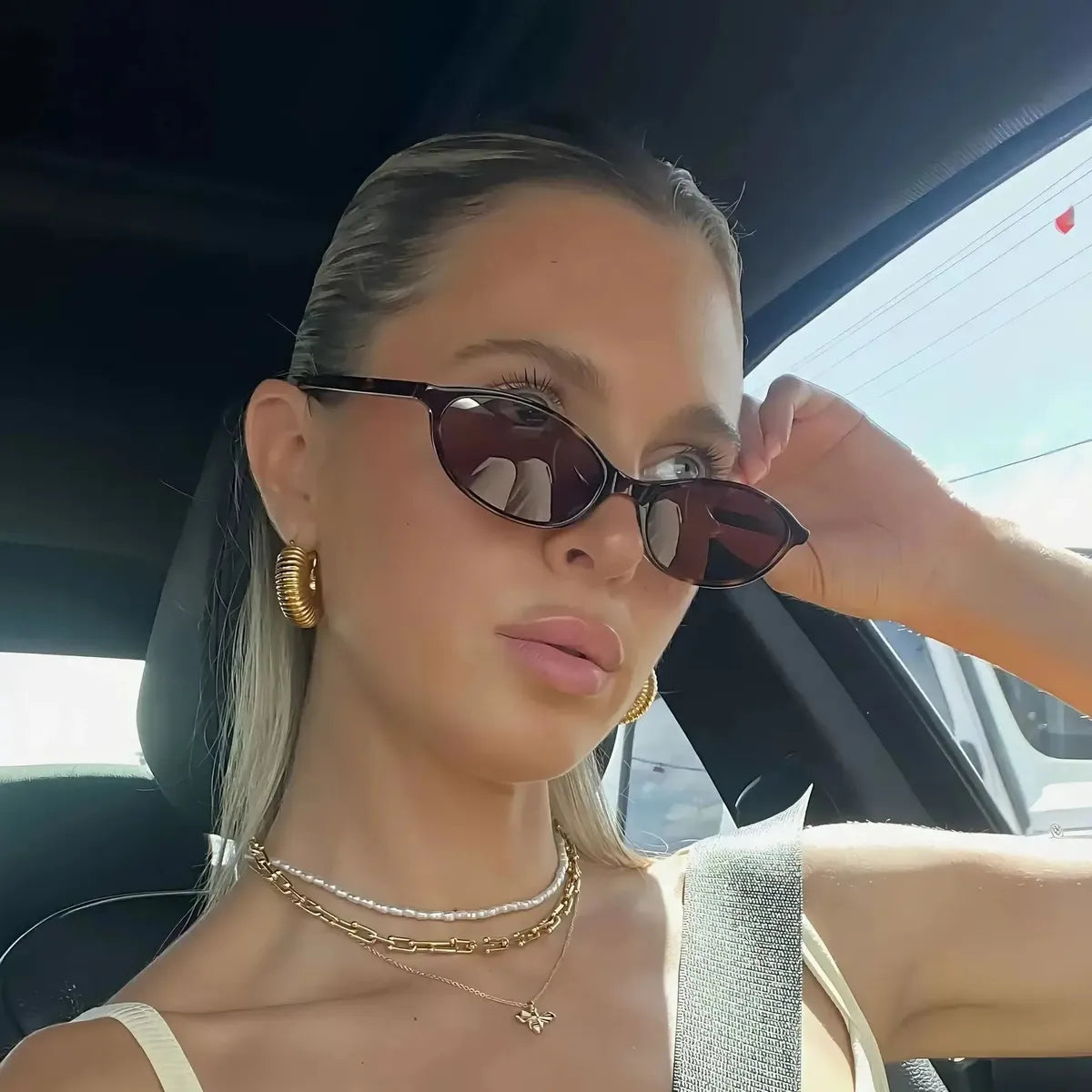 Sunnies 90s Ovales Tendance-Saylana