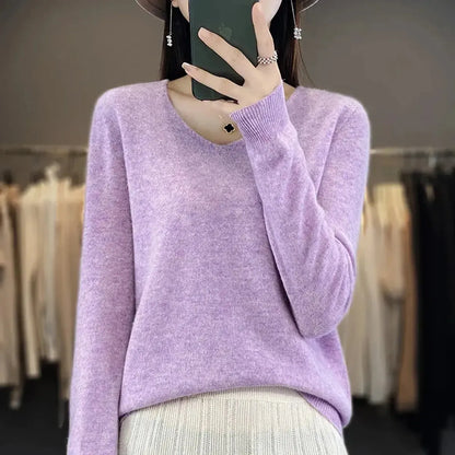 Sweater Cachemire Fin Hiver-Saylana