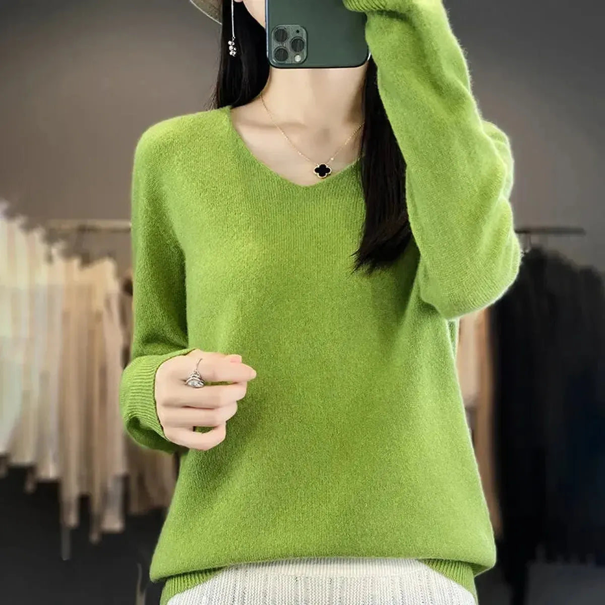 Sweater Cachemire Fin Hiver-Saylana