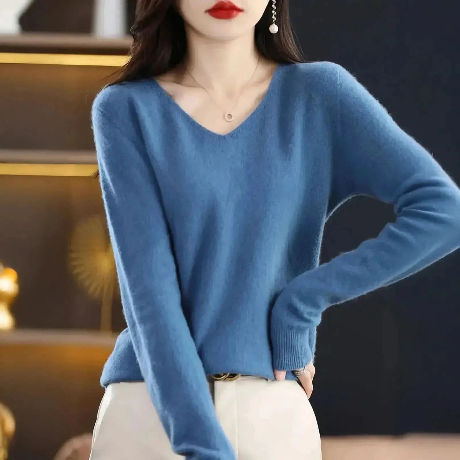 Sweater Cachemire Fin Hiver - Saylana