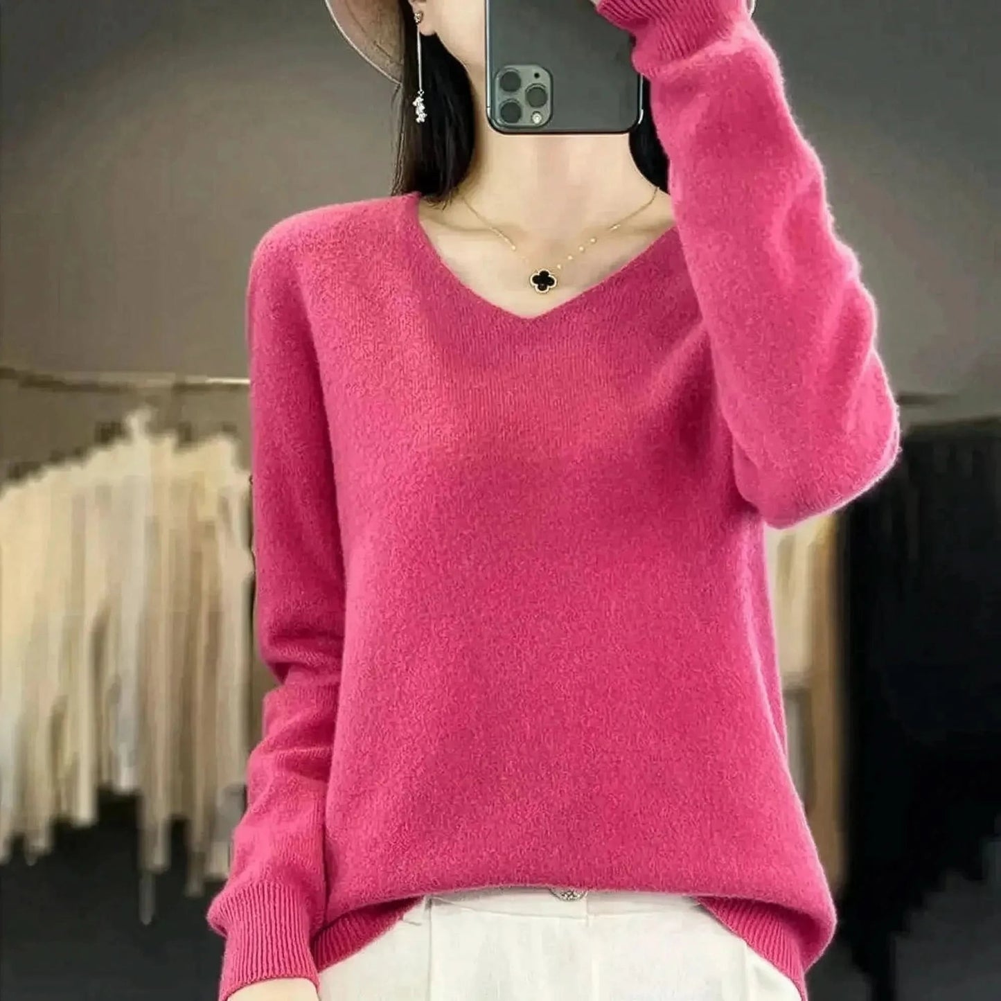 Sweater Cachemire Fin Hiver - Saylana