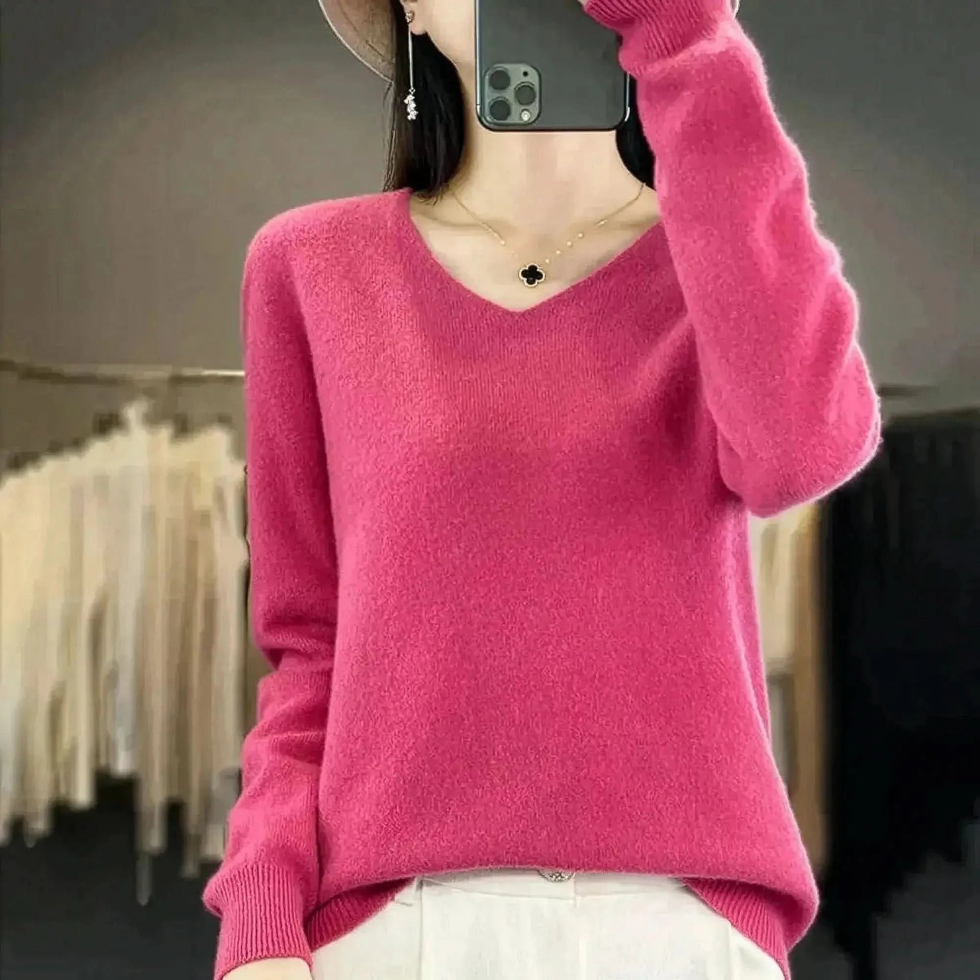 Sweater Cachemire Fin Hiver - Saylana