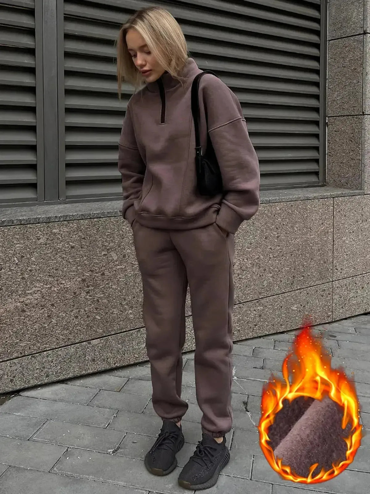 Sweatshirt Velours + Pantalon Harem-Saylana