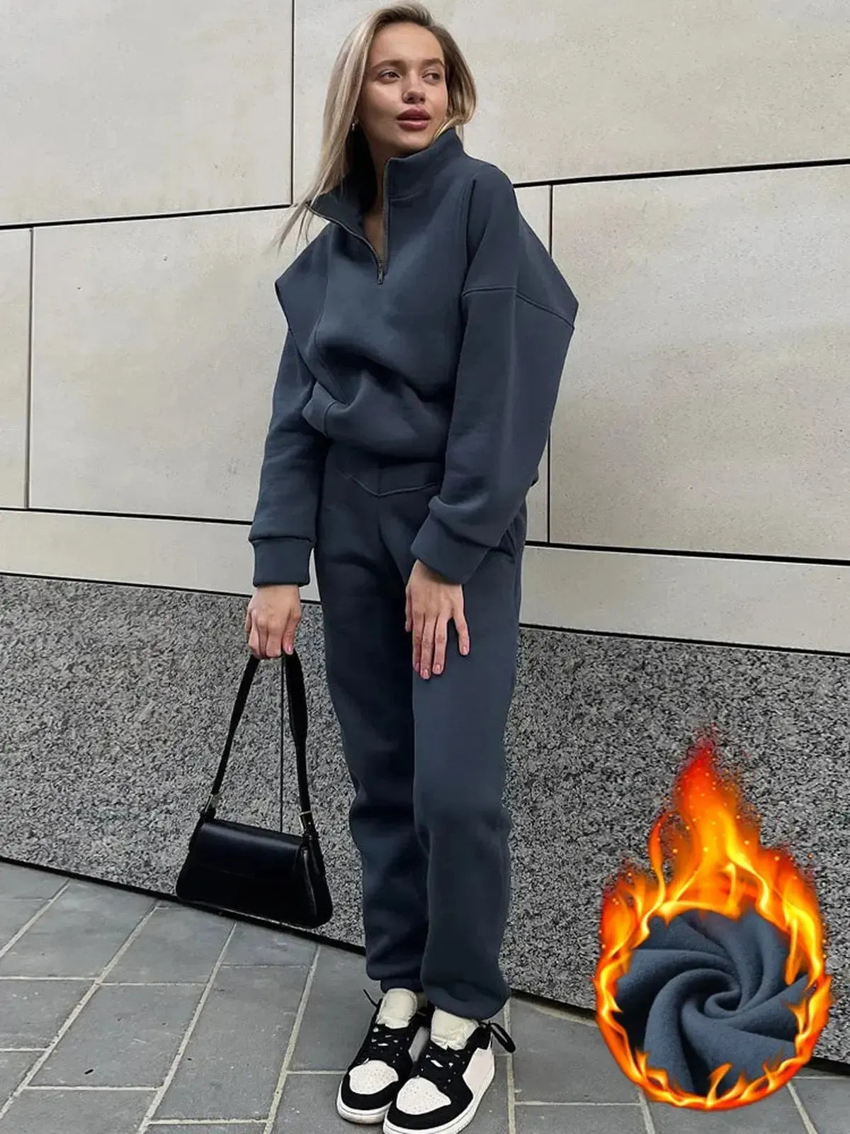 Sweatshirt Velours + Pantalon Harem-Saylana
