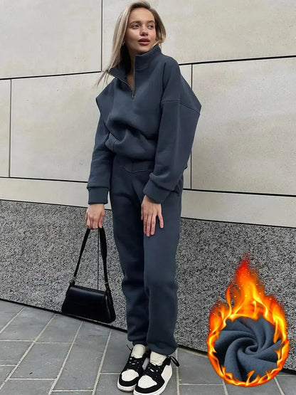 Sweatshirt Velours + Pantalon Harem-Saylana