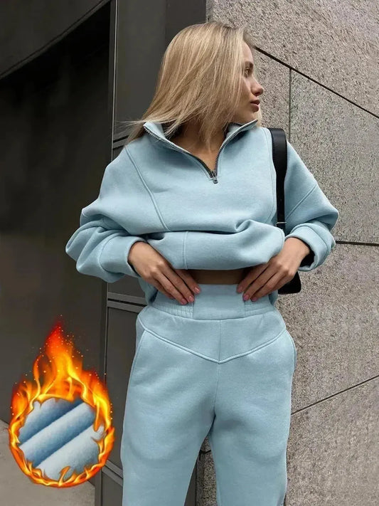 Sweatshirt Velours + Pantalon Harem-Saylana