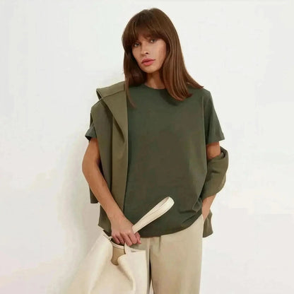 T-shirt coton doux, coupe ample - Saylana