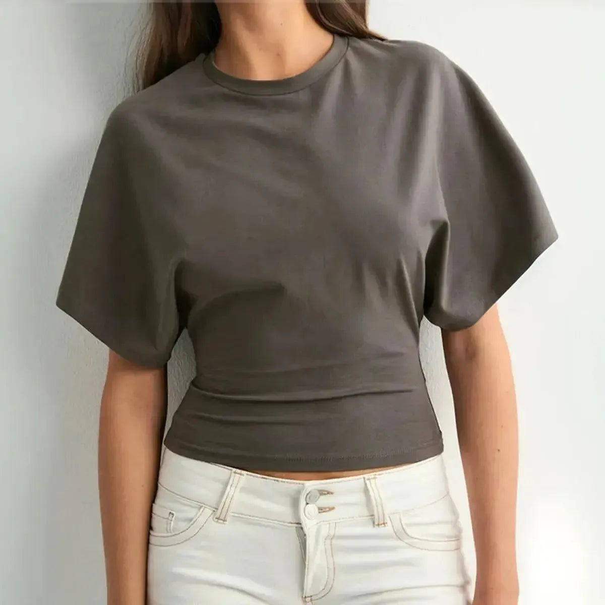 T-shirt loose à manches courtes et taille cintrée-Saylana