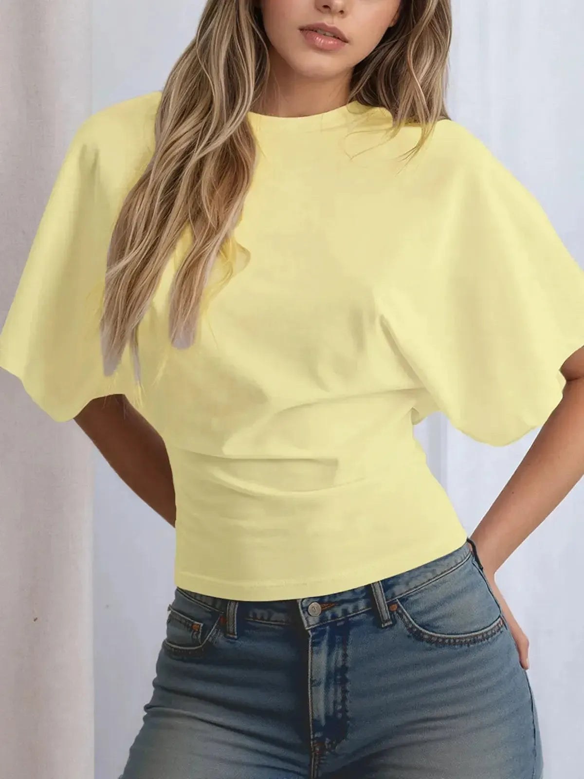 T-shirt loose à manches courtes et taille cintrée-Saylana