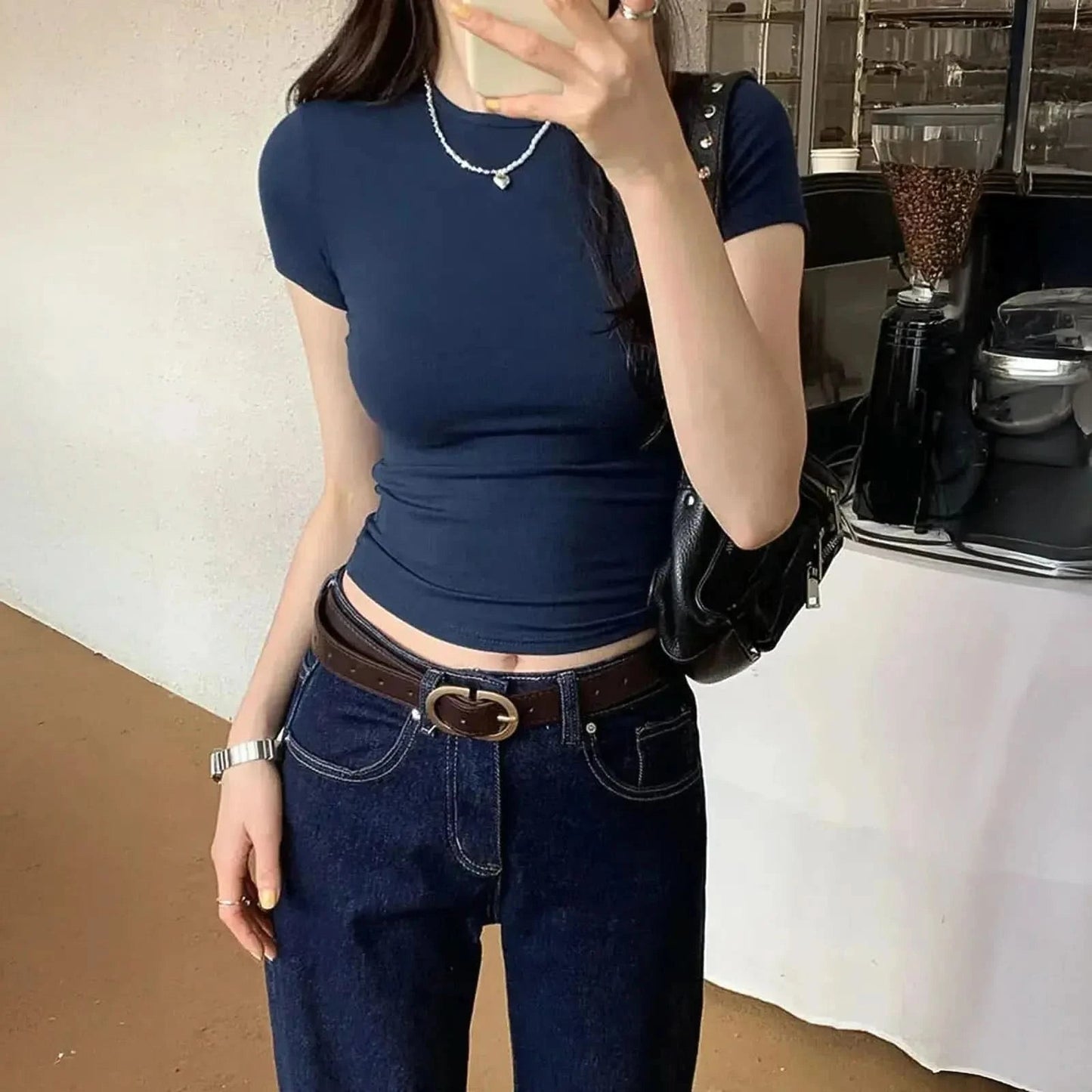 T-shirt skinny manches courtes pour look street - Saylana