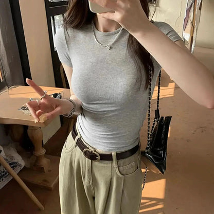 T-shirt skinny manches courtes pour look street - Saylana