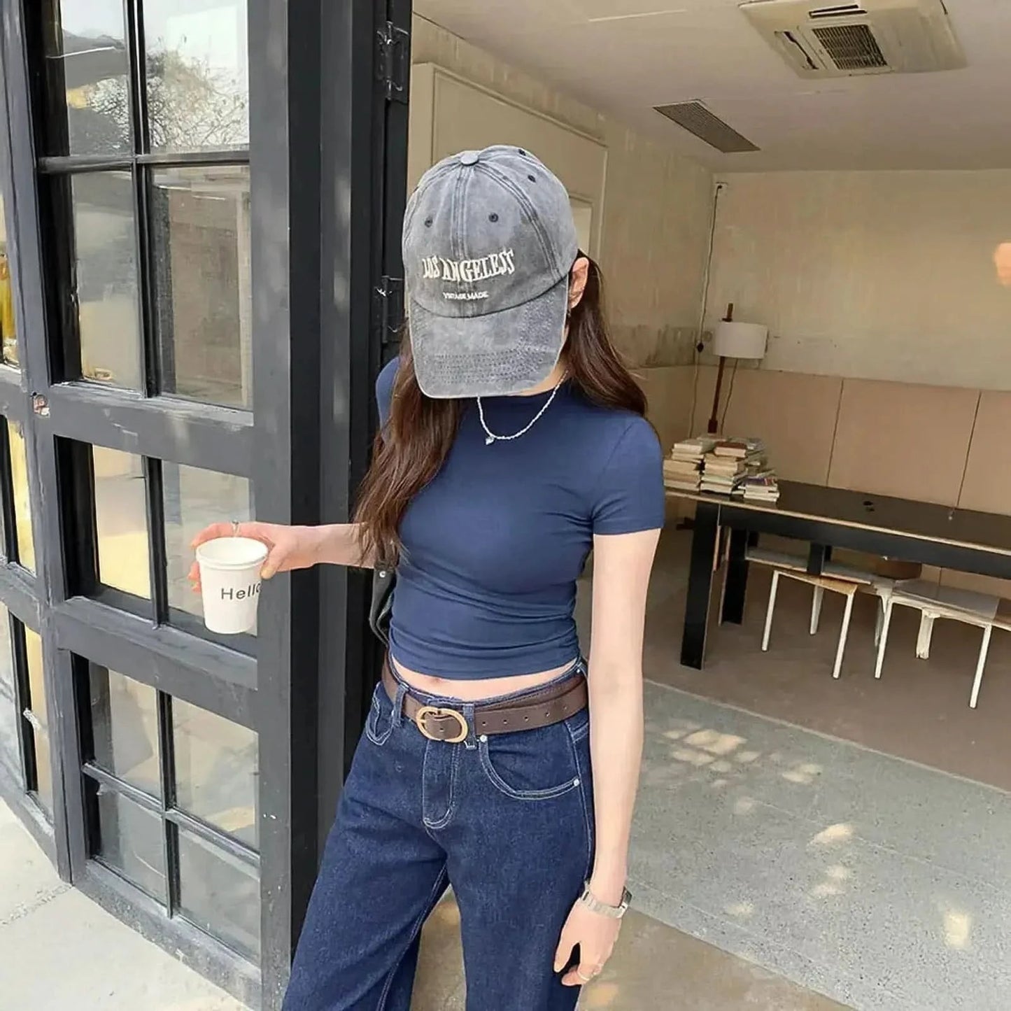 T-shirt skinny manches courtes pour look street - Saylana