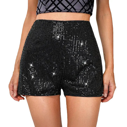 Taille haute à sequins pour un look club brillant-Saylana