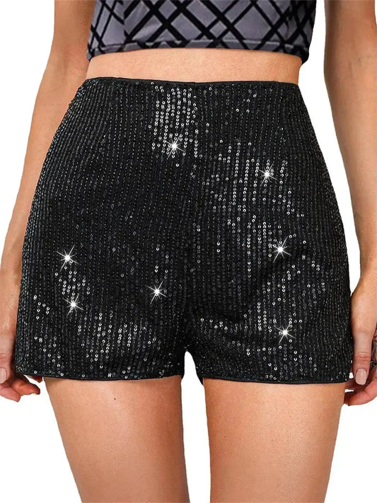 Taille haute à sequins pour un look club brillant-Saylana
