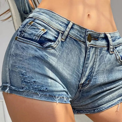 Taille haute en denim au style affirmé-Saylana