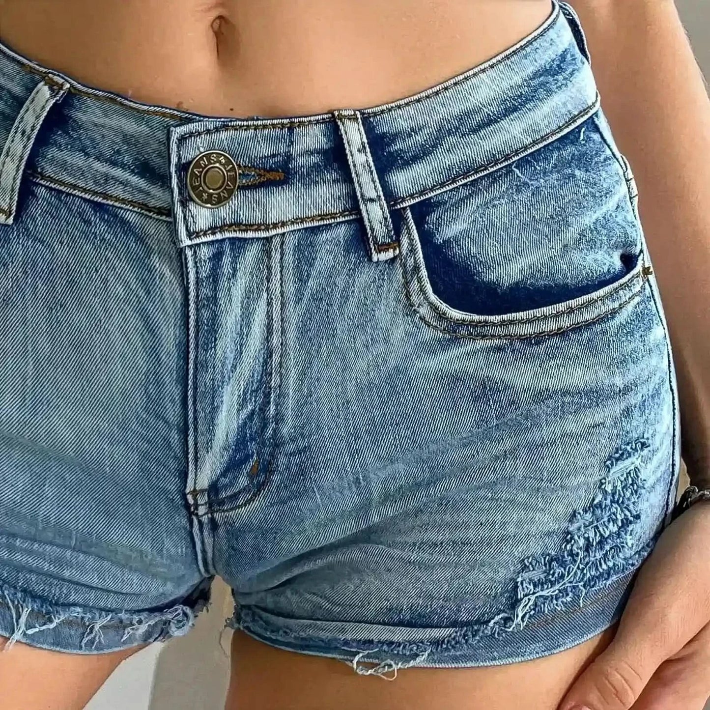 Taille haute en denim au style affirmé - Saylana