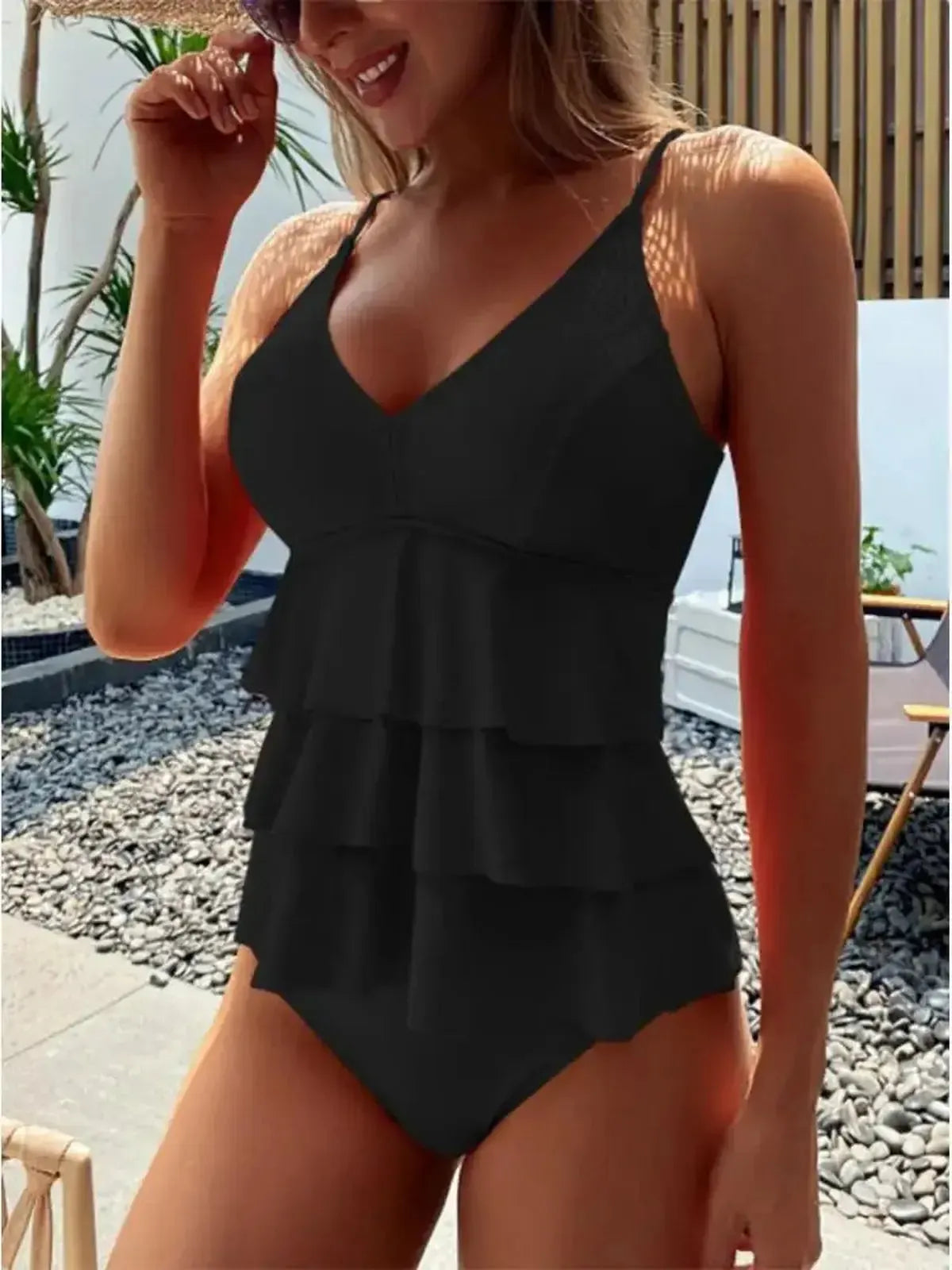 Tankini Élégant 2 Pièces Coupe Gainante-Saylana