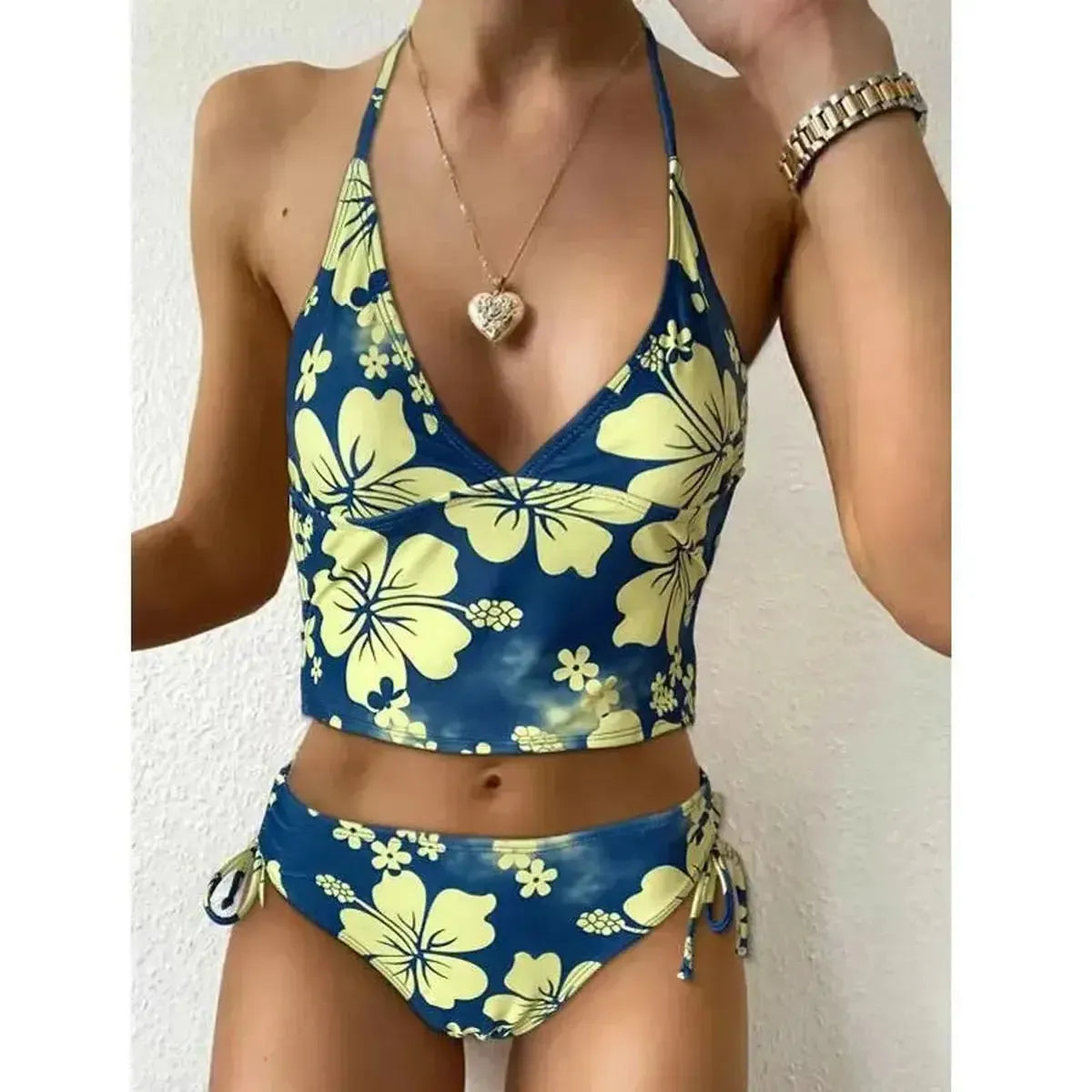 Tankini Imprimé Floral Dos Nu-Saylana