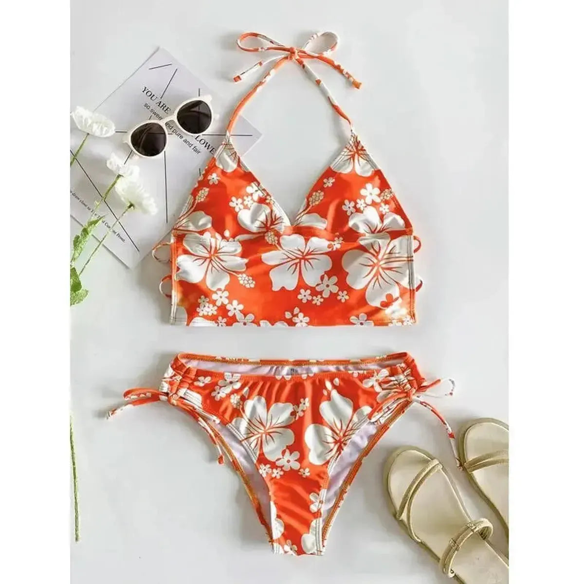 Tankini Imprimé Floral Dos Nu-Saylana