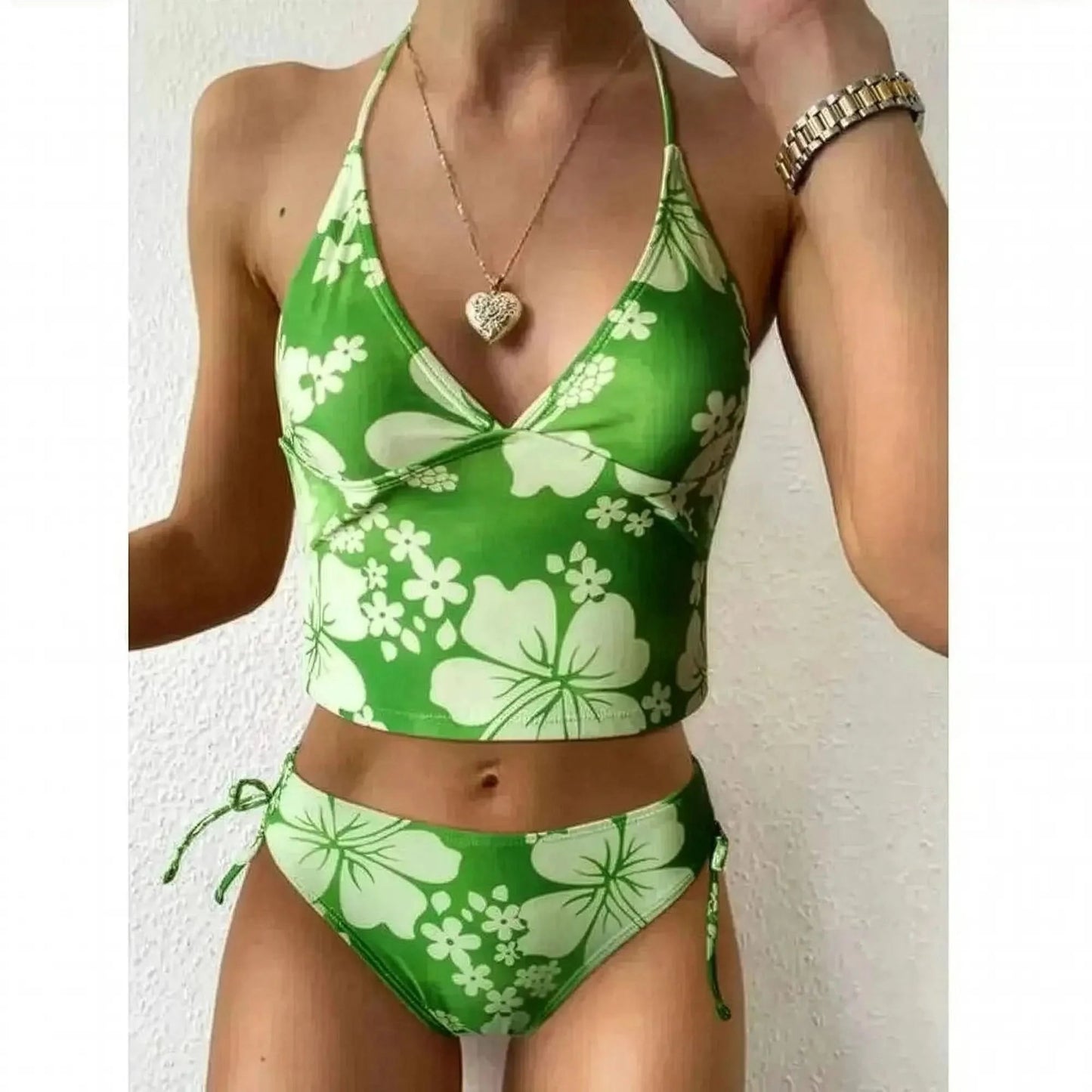 Tankini Imprimé Floral Dos Nu - Saylana