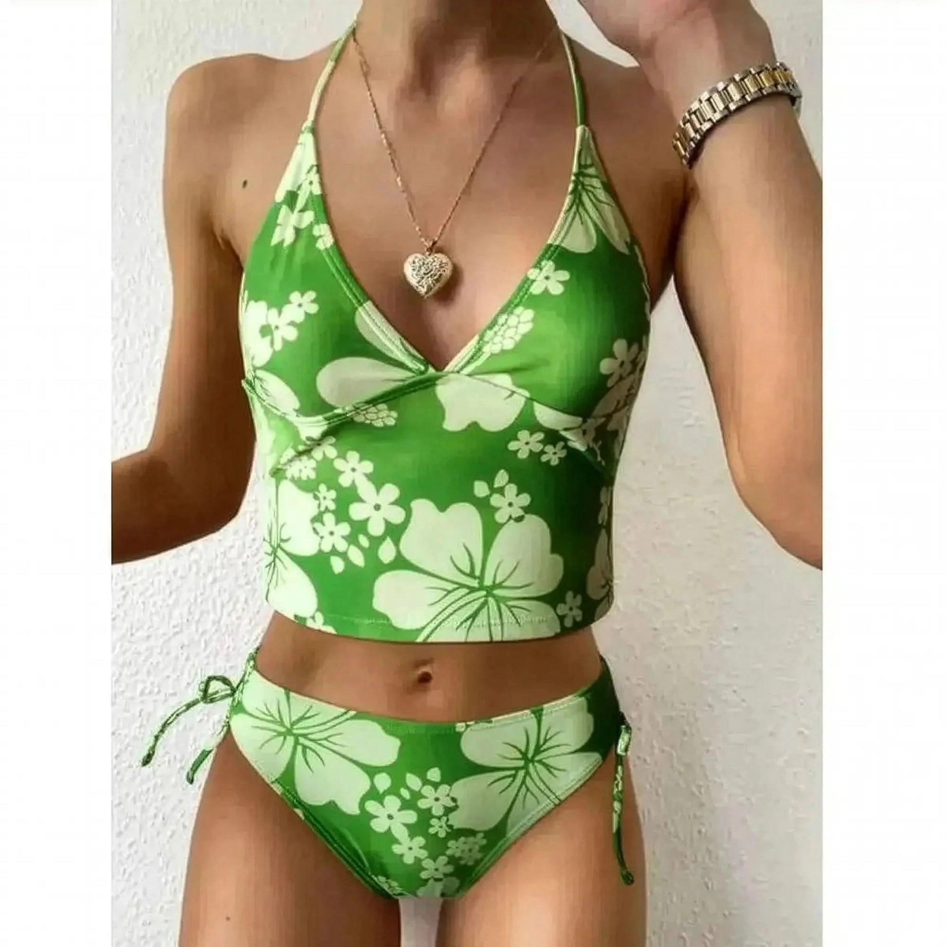 Tankini Imprimé Floral Dos Nu - Saylana