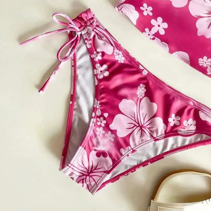 Tankini Imprimé Floral Dos Nu - Saylana