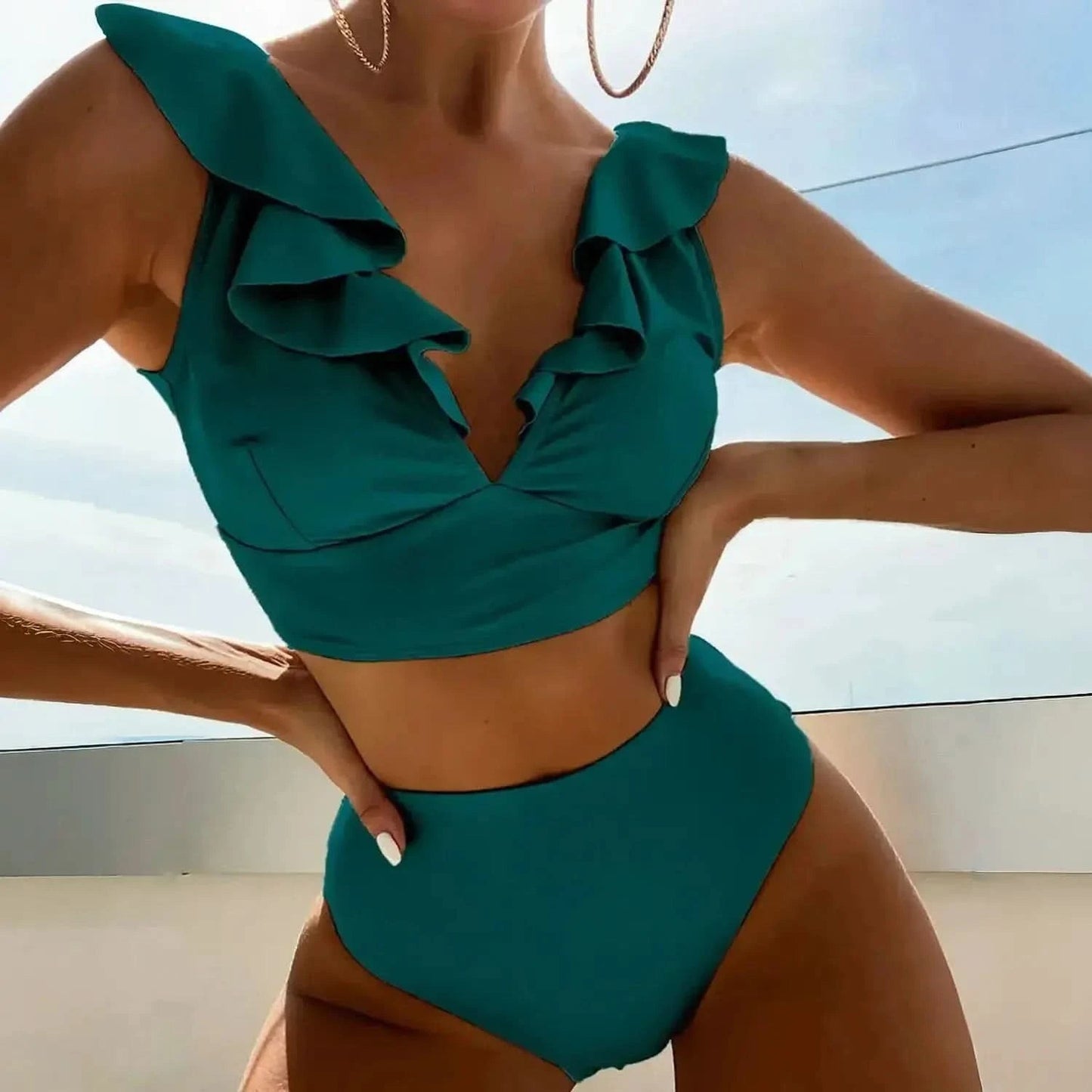 Tankini Volants 2 Pièces Look Été - Saylana