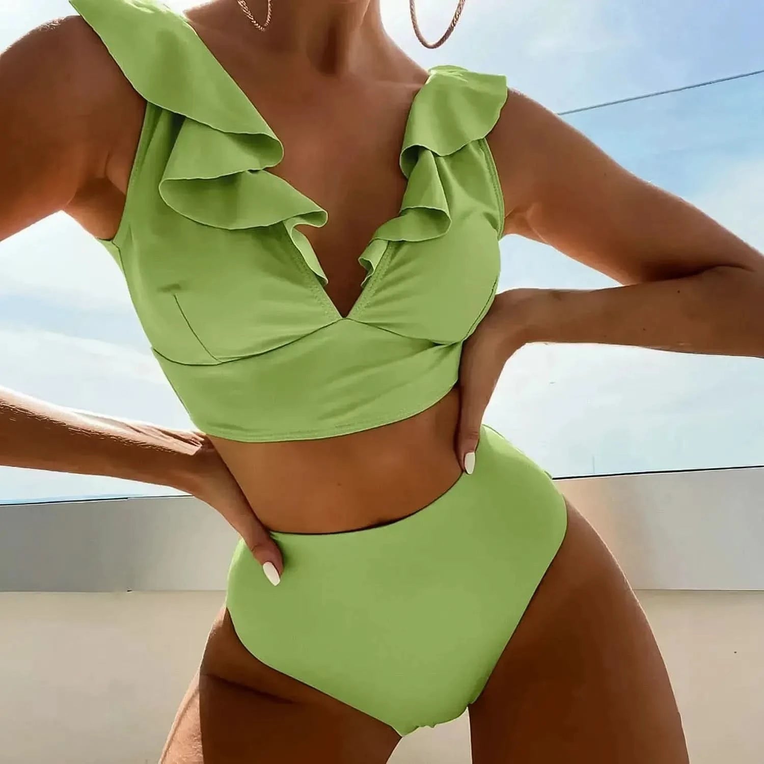 Tankini Volants 2 Pièces Look Été - Saylana