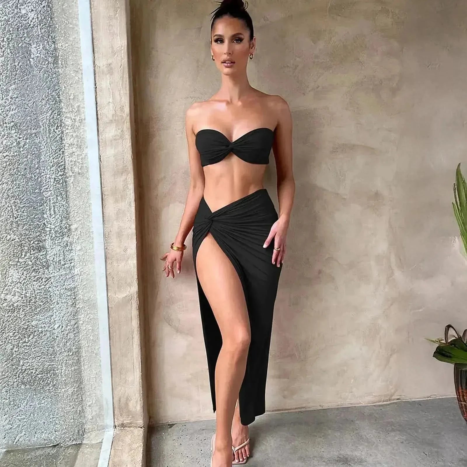 Tenue Chic Bustier + Jupe - Saylana