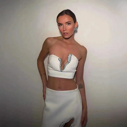 Tenue Élégante Crop + Mini Jupe - Saylana