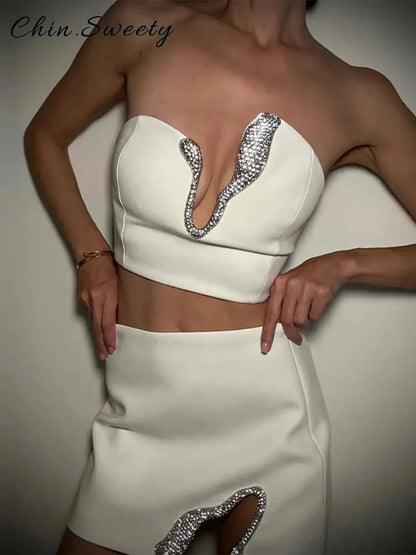 Tenue Élégante Crop + Mini Jupe-Saylana