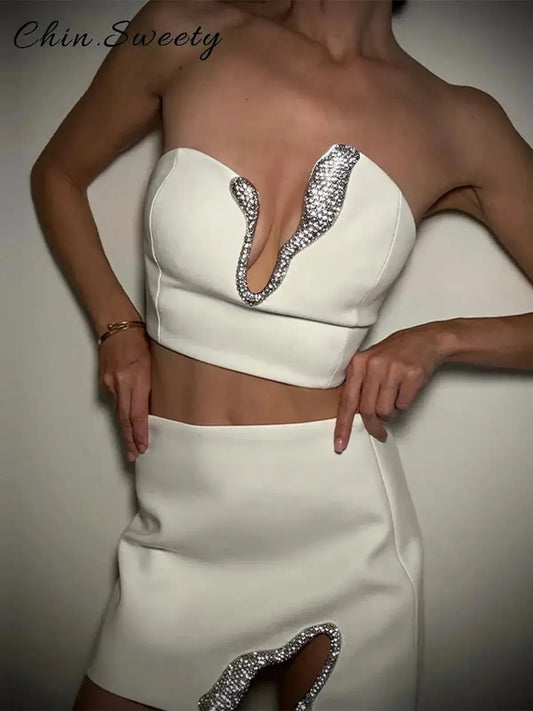 Tenue Élégante Crop + Mini Jupe-Saylana