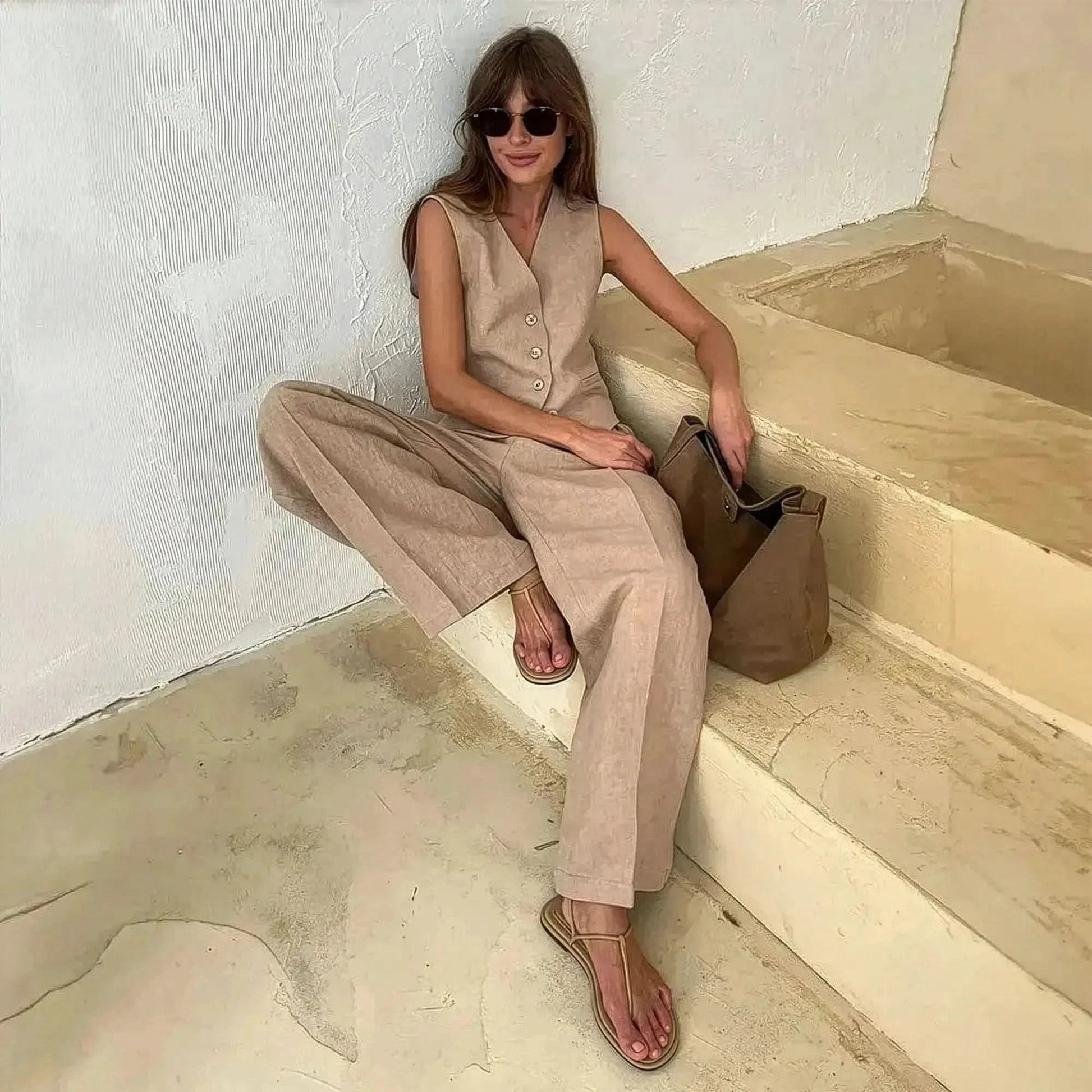 Tenue Taille Basse Large Printemps - Été - Saylana