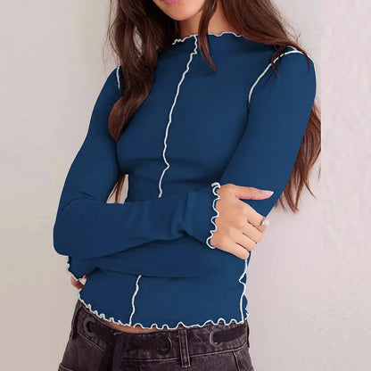 Top Basique Col Rond Blanc-Saylana