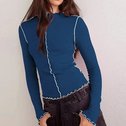 Top Basique Col Rond Blanc-Saylana